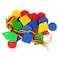 STUDY 70 Pcs Button Puzzle Toy Button Lacing Toy Big Buttons Threading Toy Plastic Assorted Bright Buttons Toy