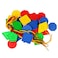 STUDY 70 Pcs Button Puzzle Toy Button Lacing Toy Big Buttons Threading Toy Plastic Assorted Bright Buttons Toy