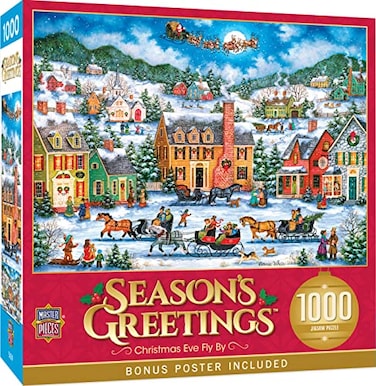 Masterpieces MasterPieces 1000 Piece Holiday Jigsaw Puzzle Christmas Eve Fly By 1925x2675