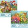 Bits and Pieces Value Set of Two Large 300 Piece Jigsaw Puzzles for Adults Bunnies Mice Jigsaw Puzzles by Artist Jane Maday Completed Puzzle Size 18 x 24