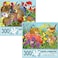 Bits and Pieces Value Set of Two Large 300 Piece Jigsaw Puzzles for Adults Bunnies Mice Jigsaw Puzzles by Artist Jane Maday Completed Puzzle Size 18 x 24