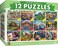 Masterpieces MasterPieces 12 Pack Jigsaw Puzzles for Adults Family Or Kids Artist Gallery 12Pack Bundle 500 300 and 100 Piece Puzzles
