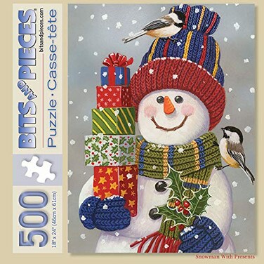 Bits and Pieces 500 Piece Jigsaw Puzzle for Adults Snowman Jigsaw Puzzle by Artist William Vanderdasson Completed Puzzle Size 18 x 24