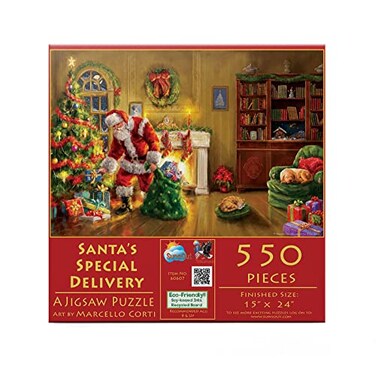 SunsOut SUNSOUT INC Santas Special Delivery 550 pc Jigsaw Puzzle by Artist Marcello Corti Finished Size 15 x 24 Christmas MPN 60607
