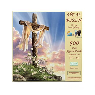 SunsOut SUNSOUT INC He is Risen 500 pc Jigsaw Puzzle by Artist Dona Gelsinger Finished Size 18 x 24 Easter MPN 57111