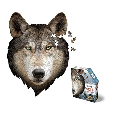 Madd Capp Puzzles I AM Wolf 300 pieces Animal Shaped Jigsaw Puzzle