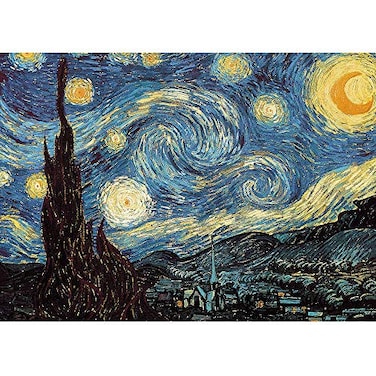 BEIWO PuzzleStarry Night by Vincent Van Gogh Jigsaw Puzzles 1000 Piece Puzzles for Adults and Kids Starry Night Square1000 Pieces
