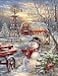 Springbok Winter Windmill 500 Piece Jigsaw Puzzle for Adults Featuring Snowman and Red Barn Winter Scene Made in The USA with Interlocking Pieces That snap Perfectly in Place