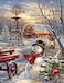 Springbok Winter Windmill 500 Piece Jigsaw Puzzle for Adults Featuring Snowman and Red Barn Winter Scene Made in The USA with Interlocking Pieces That snap Perfectly in Place
