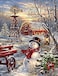 Springbok Winter Windmill 500 Piece Jigsaw Puzzle for Adults Featuring Snowman and Red Barn Winter Scene Made in The USA with Interlocking Pieces That snap Perfectly in Place
