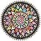 Bgraamiens PuzzleGeometric Colorful Mandala1000 Pieces Creative Geometric Round Blue Board Colorful Mandala Jigsaw Puzzle