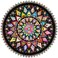 Bgraamiens PuzzleGeometric Colorful Mandala1000 Pieces Creative Geometric Round Blue Board Colorful Mandala Jigsaw Puzzle