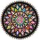 Bgraamiens PuzzleGeometric Colorful Mandala1000 Pieces Creative Geometric Round Blue Board Colorful Mandala Jigsaw Puzzle