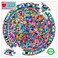 eeBoo Piece and Love Triangle Pattern 500 Piece Round Circle Jigsaw Puzzle Jigsaw Puzzle for Adults and Families Includes Glossy and Sturdy Pieces