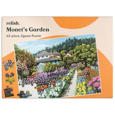 Relish Dementia Puzzles for Adults 63 Piece Monets Garden Jigsaw Puzzle Dementia Activities for Seniors
