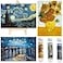 BJscoe Small Jigsaw Puzzles for Adults Challenging Puzzle Small Puzzles Mini Jigsaw Puzzles for Adults 150 Pieces Starry Night Rhone River Sunflower 6 x 4 Inches3 PackMini Easel Included