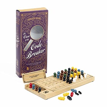 Professor PUZZLE The Case of the Code Breaker Wooden Brain Puzzle Set 2 player battle of wits