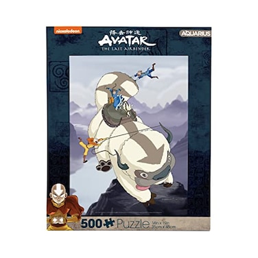 AQUARIUS Avatar The Last Airbender 500 Piece Jigsaw Puzzle Appa Flight Scene 14x19 Inch Anime Puzzle Officially Licensed Gift for Teens and Adults