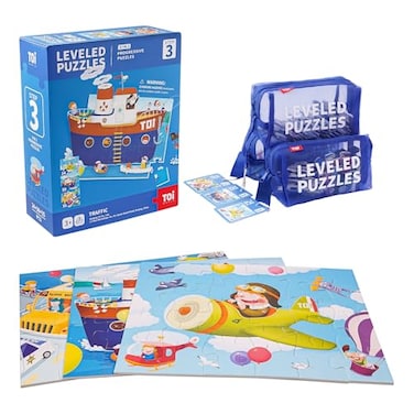 Toi TOI Leveled Puzzles for Kids Aged 3 and Up Toddler Puzzle Preschool Learning Jigsaw Puzzles Large Pieces Educational Game for Boys Girls Classic Education Step 3