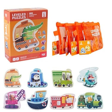 Toi TOI Leveled Puzzles for Kids Aged 2 and Up Toddler Puzzle Preschool Learning Jigsaw Puzzles Large Pieces Educational Game for Boys Girls Cognitive Story Step 1