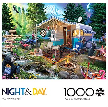 Buffalo Games Jeff Haynie Mountain Retreat 1000 Piece Jigsaw Puzzle Large Multicolor Rectangular PrecisionCut Pieces FullColor Poster Adult Puzzles