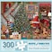 Bits and Pieces 300 Piece Jigsaw Puzzle for Adults Christmas Joy Santa Visiting Presents Tree Jigsaw Puzzle by Artist Bigelow Illustrations Completed Puzzle Size 18 x 24