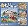 Bits and Pieces 4in1 MultiPack 300 Piece Jigsaw Puzzles for Adults Friendly Folk by Artist Kay Lamb Shannon Completed Puzzle Size 16 x 20