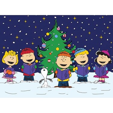 RoseArt Peanuts Christmas Christmas Caroling 100 PC Jigsaw Puzzle