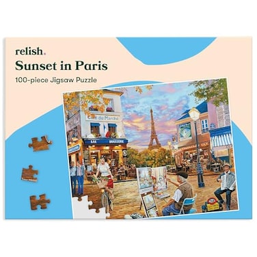Relish 100 Piece Puzzles for Adults Sunset in Paris Dementia Jigsaw Puzzle Dementia Activities for Seniors