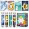 Yove Bzvst Mini Jigsaw Puzzles for Adults 4 Pack 150 Piece Challenging Micro Puzzle Test Tube Small Puzzle Portable Travel Pocket Puzzle Ideal Gift 4x6 Inch Each