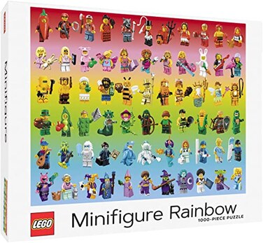 Chronicle Books LEGO Minifigure Rainbow 1000Piece Jigsaw Puzzle