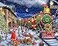 Springbok Santa Express 1000 Piece Jigsaw Puzzle Colorful Holiday Train Illustration with Santa Elves and Presents