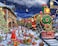 Springbok Santa Express 1000 Piece Jigsaw Puzzle Colorful Holiday Train Illustration with Santa Elves and Presents