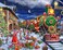 Springbok Santa Express 1000 Piece Jigsaw Puzzle Colorful Holiday Train Illustration with Santa Elves and Presents