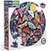eeBoo 500 Piece Puzzle Moth Jigsaw Puzzle for Adults Circular with 23 Diameter Made with Recycled Board VegetableBased Ink