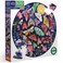 eeBoo 500 Piece Puzzle Moth Jigsaw Puzzle for Adults Circular with 23 Diameter Made with Recycled Board VegetableBased Ink