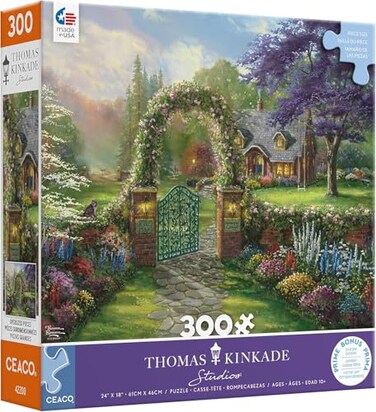 CEACO Ceaco Thomas Kinkade Inspirations Hummingbird Cottage 300 Piece Jigsaw Puzzle