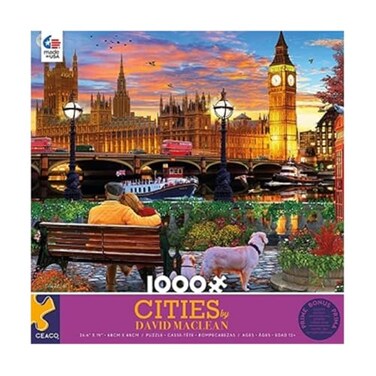 CEACO Ceaco David Maclean Cities On The Thames in London 1000 Piece Jigsaw Puzzle