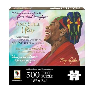 African American Expressions Maya Angelou Quotes Puzzle 500 Piece Jigsaw Puzzle for Adults Inspiring Fall Puzzle for Relaxation