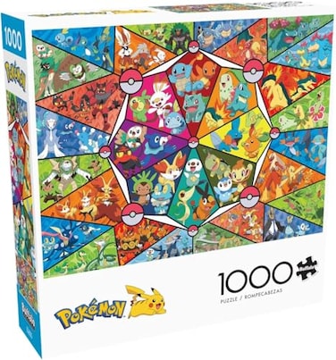 Buffalo Games Pokemon Stained Glass Starters Jigsaw Puzzle 1000 Pc Stained Glass 2675 x 1975 in HighResolution Artwork Relaxing Focus Cartoon Puzzles