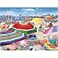 White Mountain 500 Piece Jigsaw Puzzle Summer Lighthouse Sailboat Puzzles with Large Pieces Gift for Adults 18x24 Beach Umbrella