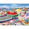 White Mountain 500 Piece Jigsaw Puzzle Summer Lighthouse Sailboat Puzzles with Large Pieces Gift for Adults 18x24 Beach Umbrella