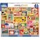 White Mountain 500 Piece Jigsaw Puzzle Funny Collage Food Puzzles with Large Pieces Gift for Adults 18x24 Coffee Cake