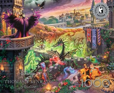 Buffalo Games Silver Select Thomas Kinkade Disney Maleficent 1000 Piece Jigsaw Puzzle for Adults PrecisionCut Pieces Beautiful Artwork and Hours of Relaxing Fun