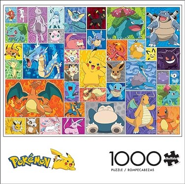 Buffalo Games Pokemon Frames 1000 Piece Jigsaw Puzzle for Adults Challenging Puzzle Perfect for Game Nights 1000 Piece Finished Size is 2675 x 1975 Large