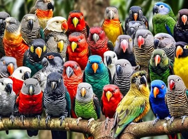 Cross & Cross Glory Kaleidoscope of Feathers 1000 Piece Jigsaw Puzzle for Adults Unique Bird Artwork Best Challenging Puzzles for Cognitive Workout
