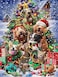Vermont Christmas Company Christmas Pets Jigsaw Puzzle 550 Piece Holiday Puzzle with Randomly Shaped Interlocking Pieces 24 x 18