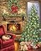 Springbok Fireside Christmas 1000 Piece Jigsaw Puzzle Holiday Themed Illustration with Holiday dcor and Furry Friends
