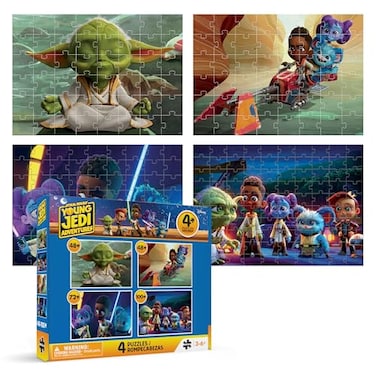 Buffalo Games Star Wars Young Jedi Adventures 4 in 1 Kids Multipack Made for Kids Ages 36