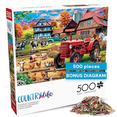 Buffalo Games 500 Piece Jigsaw Puzzle PD Moreno European Countryside Made in USA Premium Recycled Board FullColor Poster Giftable Art